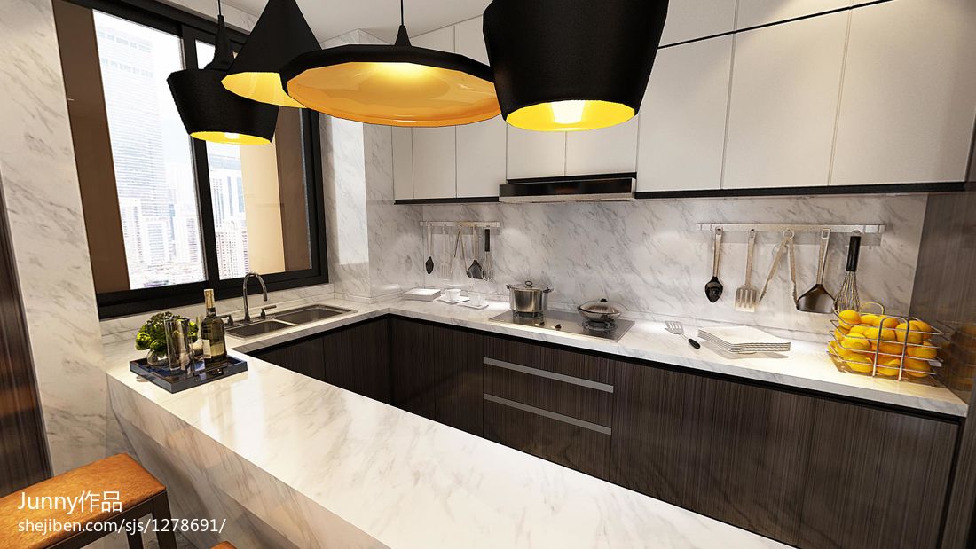 現代廚房點睛之筆 酒店式公寓吊頂與吊燈設計全解析